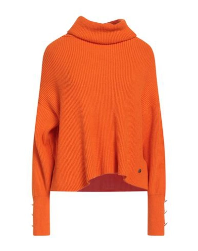 Fly Girl Woman Turtleneck Orange Size S Viscose, Polyester, Nylon