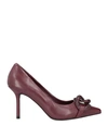 Tosca Blu Woman Pumps Burgundy Size 11 Soft Leather In Red