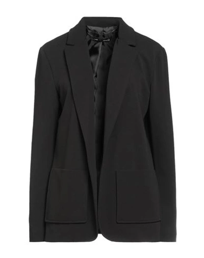 Amnè Woman Suit Jacket Black Size S Polyester, Elastane