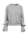 Haveone Woman Sweatshirt Light Grey Size M Cotton