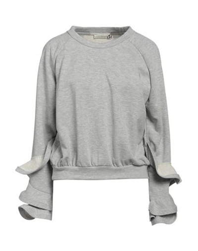 Haveone Woman Sweatshirt Light Grey Size M Cotton