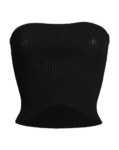 Eleonora Gottardi Woman Top Black Size S Viscose, Polyester In Black