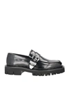 MOSCHINO MOSCHINO MAN LOAFERS BLACK SIZE 7 SOFT LEATHER