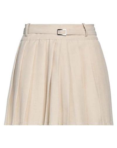 Haveone Woman Mini Skirt Cream Size M Polyester In White