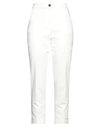 Caractere Caractère Woman Pants White Size 6 Cotton, Polyester, Elastane