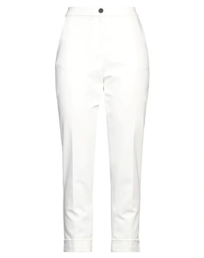 Caractere Caractère Woman Pants White Size 6 Cotton, Polyester, Elastane In White