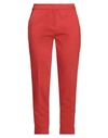 Caractere Caractère Woman Pants Red Size 6 Cotton, Polyester, Elastane In Red