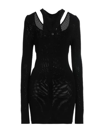 Andreädamo Andreādamo Woman Cardigan Black Size L/xl Viscose, Polyester, Polyamide, Elastane