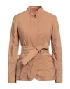 Peuterey Woman Jacket Camel Size 6 Polyamide In Beige