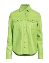 GIORGIO BRATO GIORGIO BRATO WOMAN SHIRT ACID GREEN SIZE 6 SOFT LEATHER