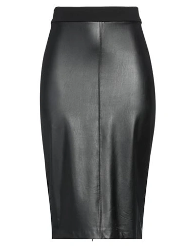 Caractere Caractère Woman Midi Skirt Black Size 8 Viscose, Elastane, Polyamide