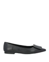 Bibi Lou Woman Ballet Flats Black Size 11 Soft Leather In Black