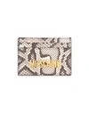 Moschino Woman Document Holder Dark Brown Size - Soft Leather In Brown