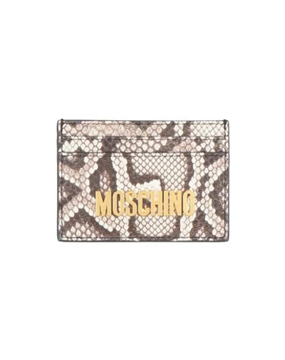 Moschino Woman Document Holder Dark Brown Size - Soft Leather