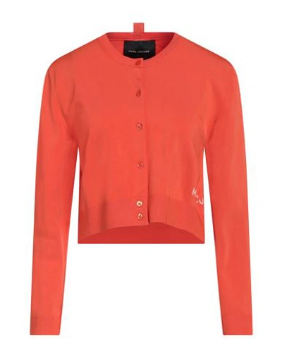 Marc Jacobs Woman Cardigan Orange Size Xl Viscose, Nylon, Elastane