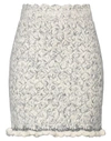 DOLCE & GABBANA DOLCE & GABBANA WOMAN MINI SKIRT OFF WHITE SIZE 4 CASHMERE, VIRGIN WOOL, POLYAMIDE, POLYESTER