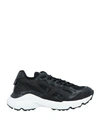 Tod's Woman Sneakers Black Size 6.5 Soft Leather, Textile Fibers In Black