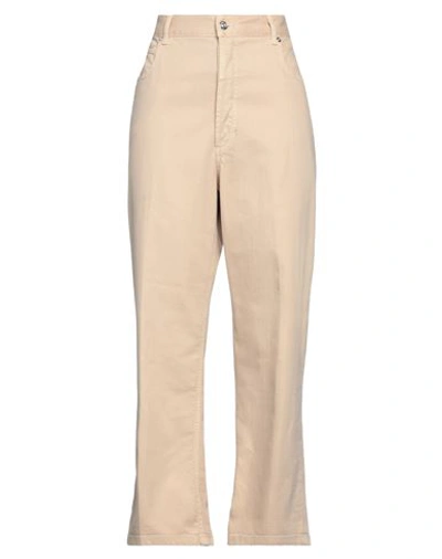 Nine:inthe:morning Nine In The Morning Woman Pants Sand Size 30 Cotton, Elastane In Beige