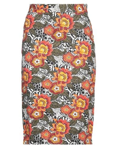 Connor & Blake Woman Midi Skirt Orange Size S Viscose