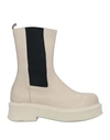 Baldinini Woman Ankle Boots Beige Size 11 Cowhide In Beige