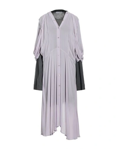 Acne Studios Woman Midi Dress Lilac Size 8 Viscose, Cotton, Hemp In Purple