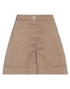 Nine:inthe:morning Nine In The Morning Woman Shorts & Bermuda Shorts Brown Size 29 Cotton, Elastane