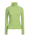 Kaos Woman Turtleneck Acid Green Size M Viscose, Polyester, Polyamide