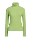 Kaos Woman Turtleneck Lime Green Size S Viscose, Polyester, Polyamide In Green