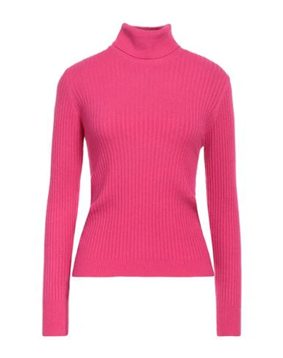 Kaos Woman Turtleneck Fuchsia Size S Viscose, Polyester, Polyamide In Pink