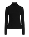 Kaos Woman Turtleneck Black Size M Viscose, Polyester, Polyamide