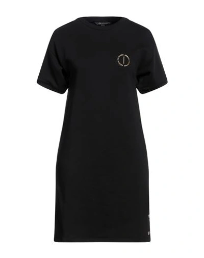Armani Exchange Woman Mini Dress Black Size Xs Cotton, Polyester, Elastane