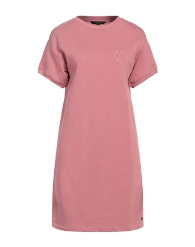 Armani Exchange Woman Mini Dress Antique Rose Size S Cotton, Polyester, Elastane In Pink