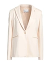 Manuel Ritz Woman Blazer Cream Size 6 Viscose, Polyamide, Elastane In White