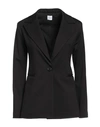 Eleonora Stasi Woman Blazer Black Size 10 Viscose, Nylon, Elastane