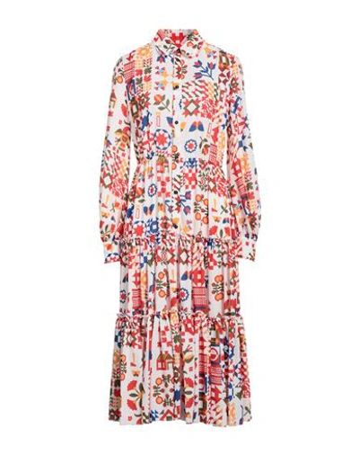 Dsquared2 Woman Midi Dress Red Size 2 Polyester