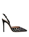 Gianvito Rossi Spectra 105 Slingback Pumps In Suede Leather In Black
