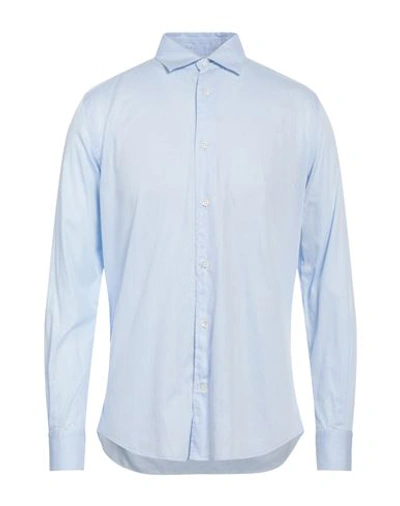 Glanshirt Man Shirt Sky Blue Size 17 Cotton