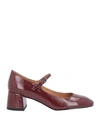Bibi Lou Woman Pumps Brick Red Size 11 Soft Leather In Red