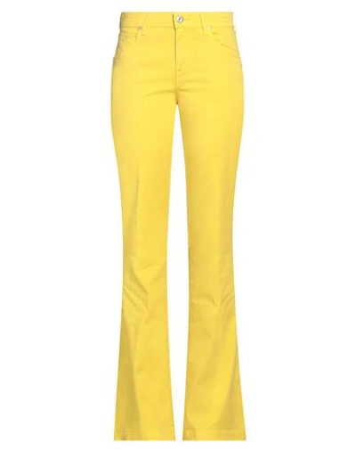Jacob Cohёn Woman Jeans Yellow Size 30 Cotton, Elastane