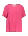 Caractere Caractère Woman Top Fuchsia Size 10 Acetate, Silk In Pink