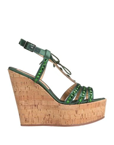 Alessandro Dell'acqua Woman Mules & Clogs Emerald Green Size 6 Textile Fibers