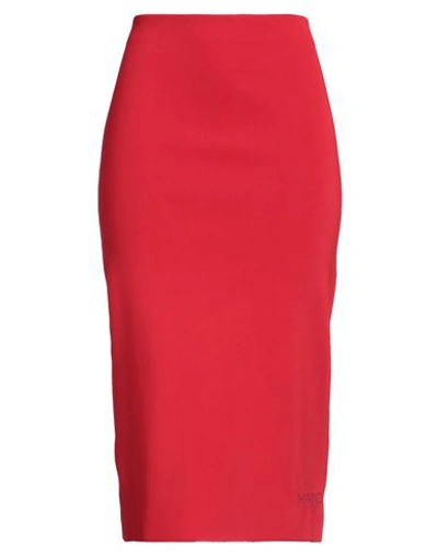 Marc Jacobs Woman Midi Skirt Red Size M Viscose, Nylon, Elastane In Red