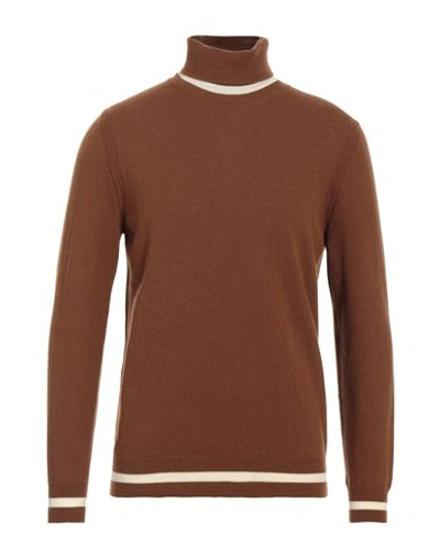 +39 Masq Man Turtleneck Brown Size 40 Wool In Brown