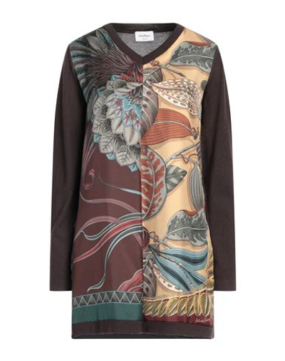 Ferragamo Woman Sweater Deep Purple Size Xs Cashmere, Virgin Wool, Silk