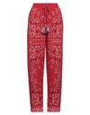 Alanui Bandana Piqué Jacquard Wool Blend Pants In Red