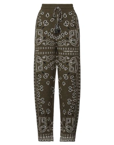Alanui Woman Pants Military Green Size M Virgin Wool, Alpaca Wool, Polyamide, Wool In Green
