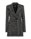 ANNARITA N ANNARITA N WOMAN BLAZER BLACK SIZE 6 POLYESTER, ELASTANE, VISCOSE