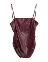 Kaos Woman Top Burgundy Size 8 Polyurethane, Polyester In Red