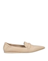 POMME D'OR POMME D'OR WOMAN LOAFERS BEIGE SIZE 7.5 SOFT LEATHER