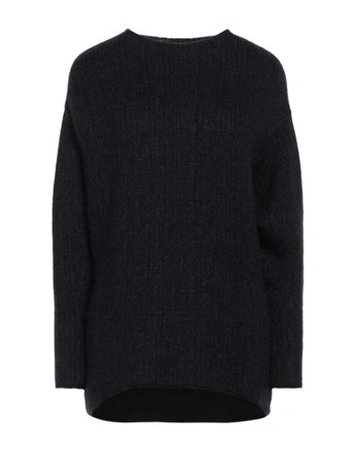 Dondup Woman Sweater Midnight Blue Size 8 Mohair Wool, Wool, Acrylic, Polyamide